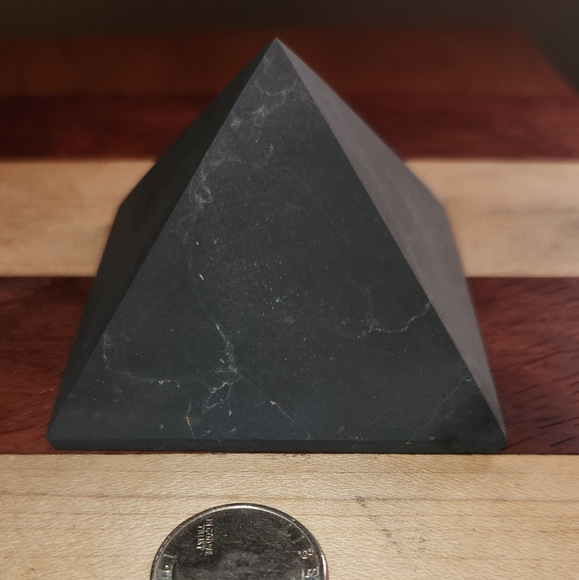"Authentic 70mm Shungite Pyramid - EMF Protection, Healing Energy Home Deco - Picture 8 of 10